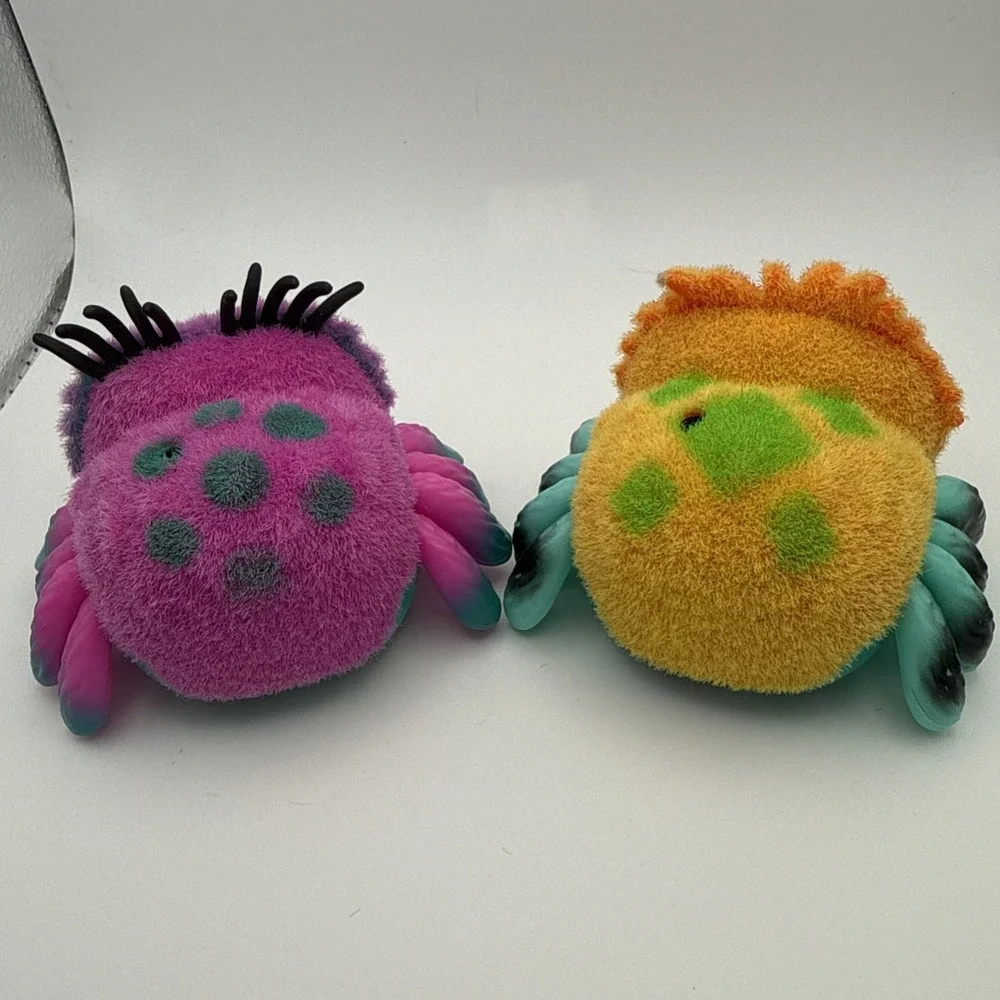 Yellies Flufferpuff & Toofy Spooder Jumping Spider Sound Activated Motion WORKS